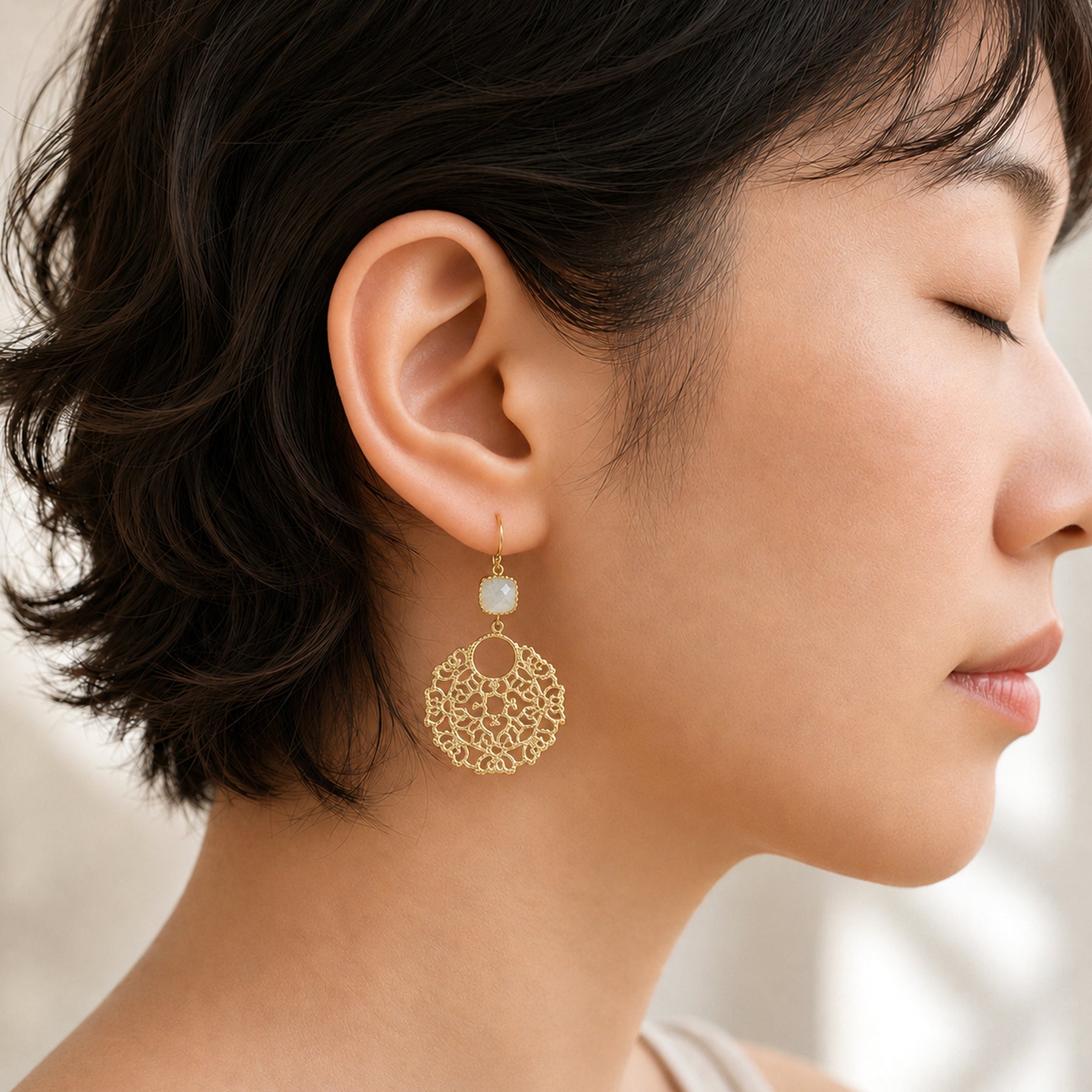 Elowen | Labradorite Earrings