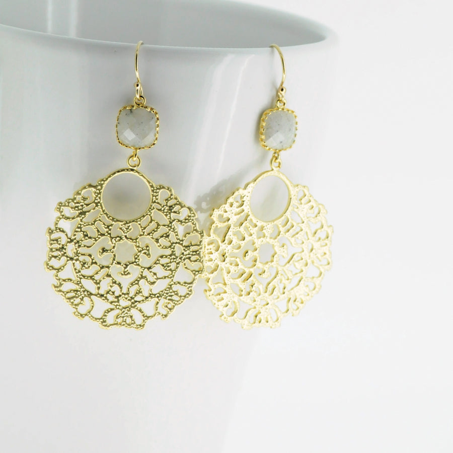 Boho Chic Earrings | Labradorite