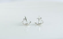 Tiny Anchor Earrings | Silver