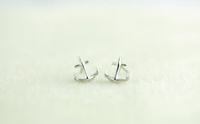 Tiny Anchor Earrings | Silver