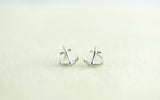 Tiny Anchor Earrings in Silver