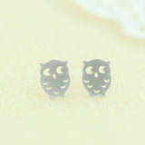 Baby Owl Earrings in Silver