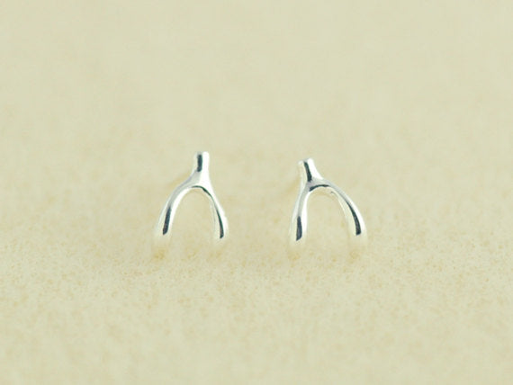 Tiny Wish Bone Earrings