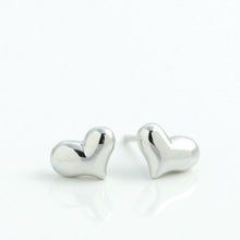 Silver Heart Post Earrings
