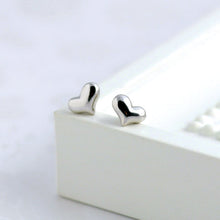 Silver Heart Post Earrings